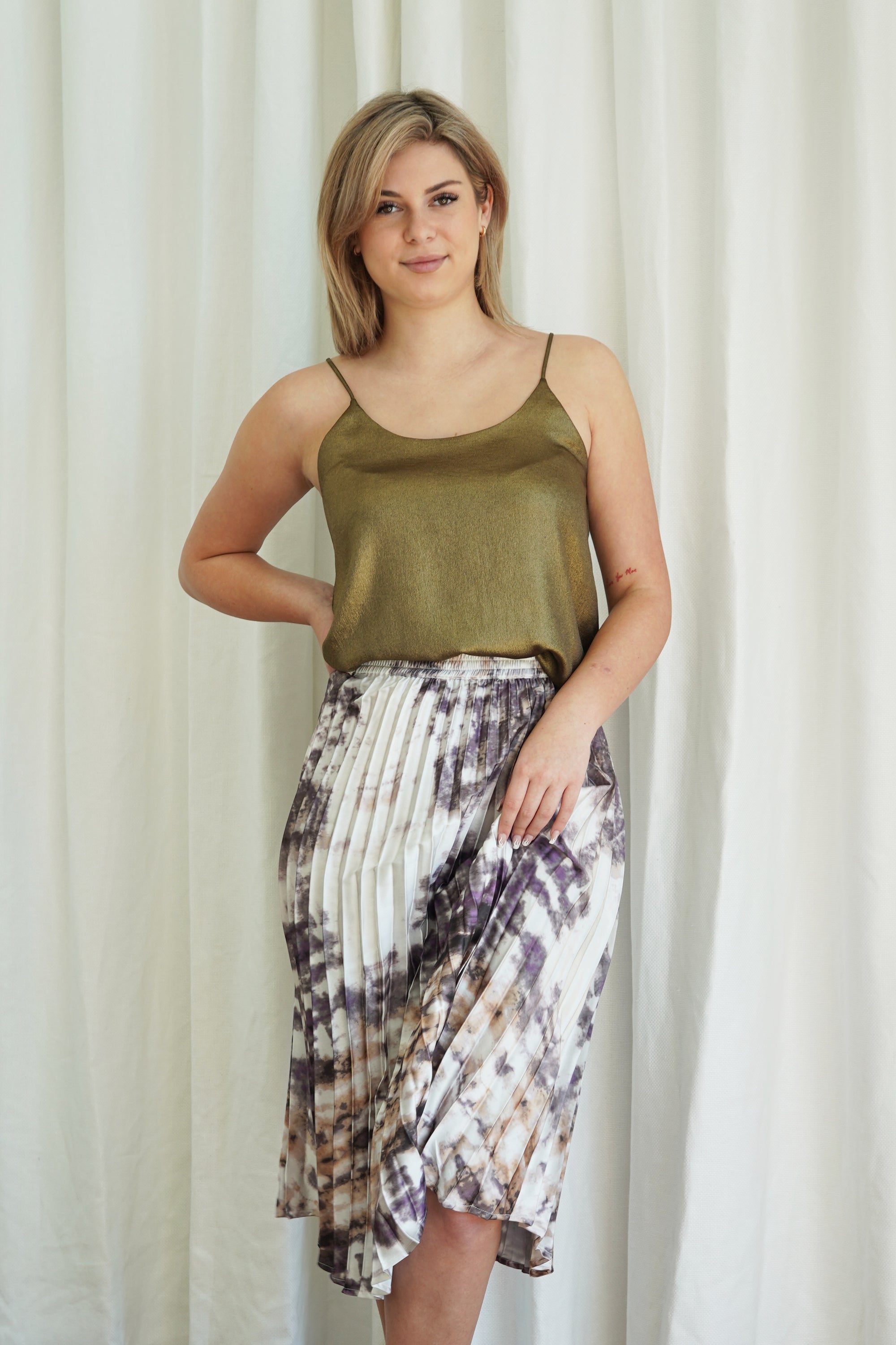 Abstract Pleated Skirt - The Flaunt