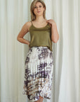 Abstract Pleated Skirt - The Flaunt