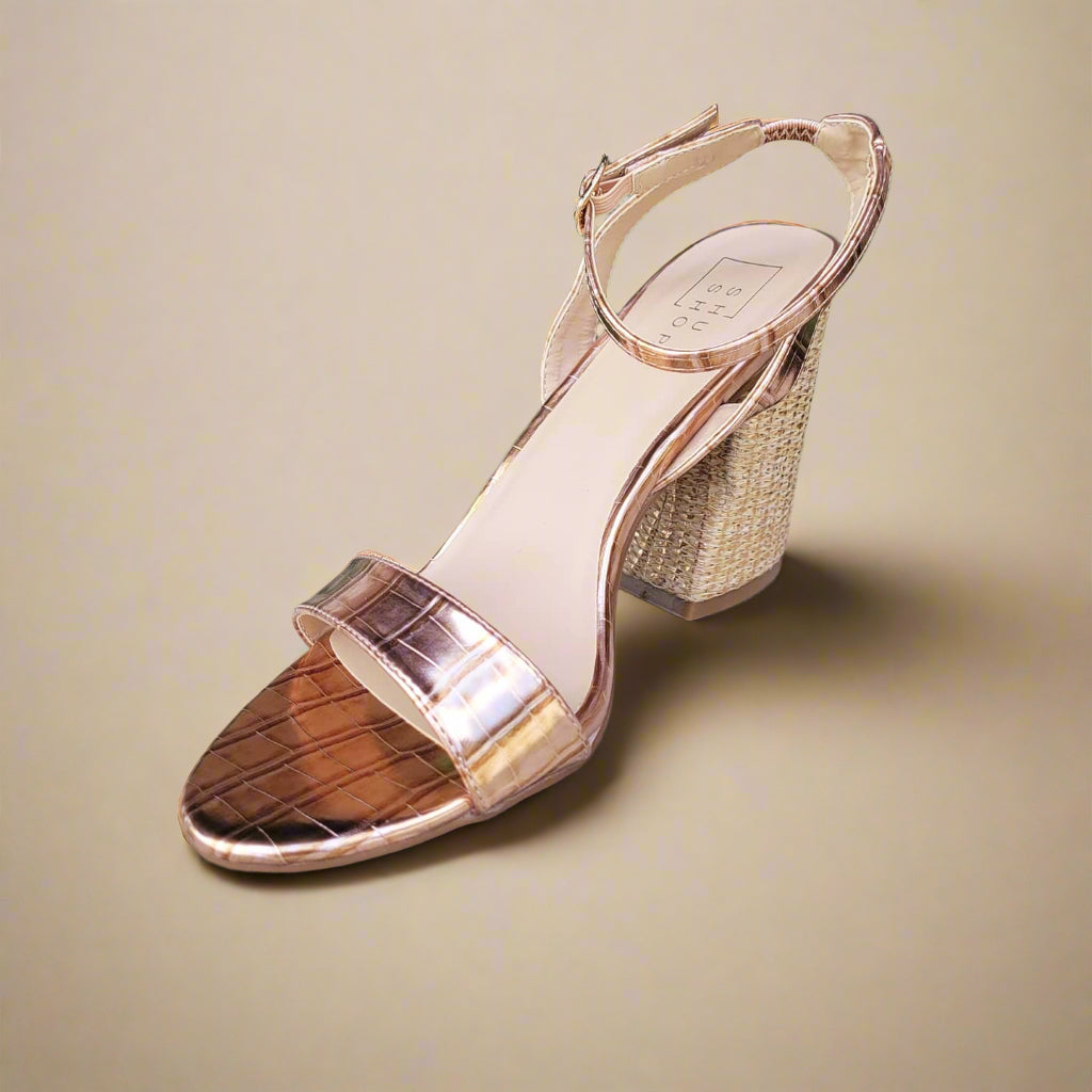 Helena Raffia Heeled Sandal - The Flaunt
