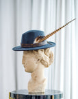 Charcoal Feather Fedora - The Flaunt