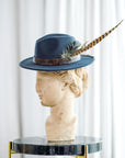 Charcoal Feather Fedora - The Flaunt