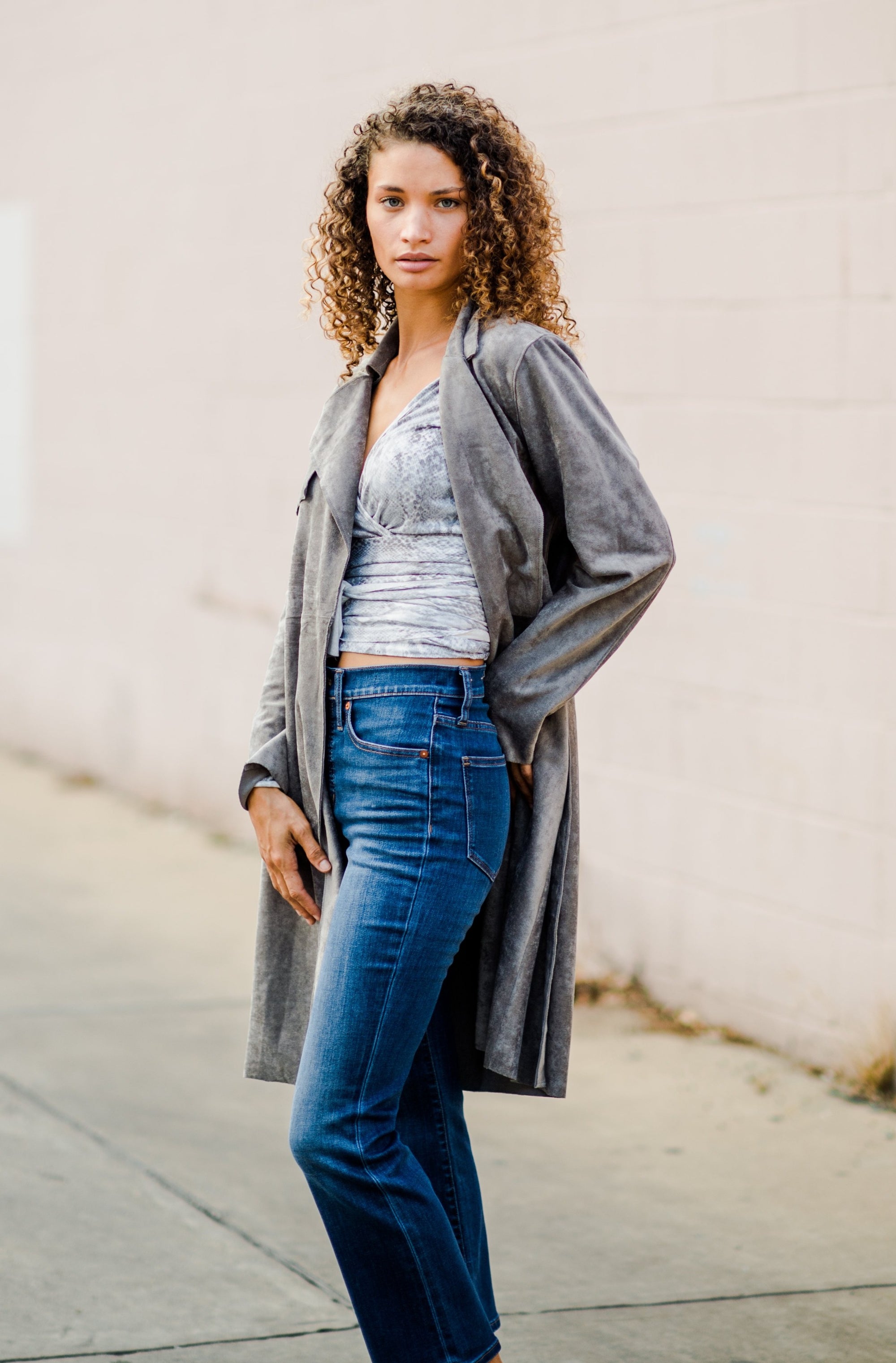 Faux Suede Trench - The Flaunt