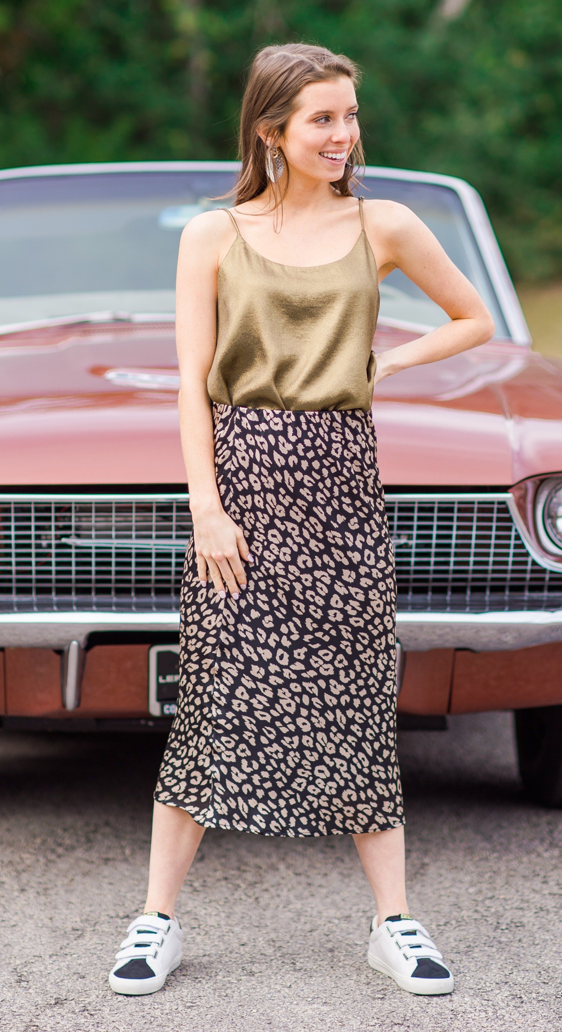 Satin Leopard Skirt - The Flaunt