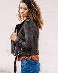 Shadow Grey Moto Jacket - The Flaunt