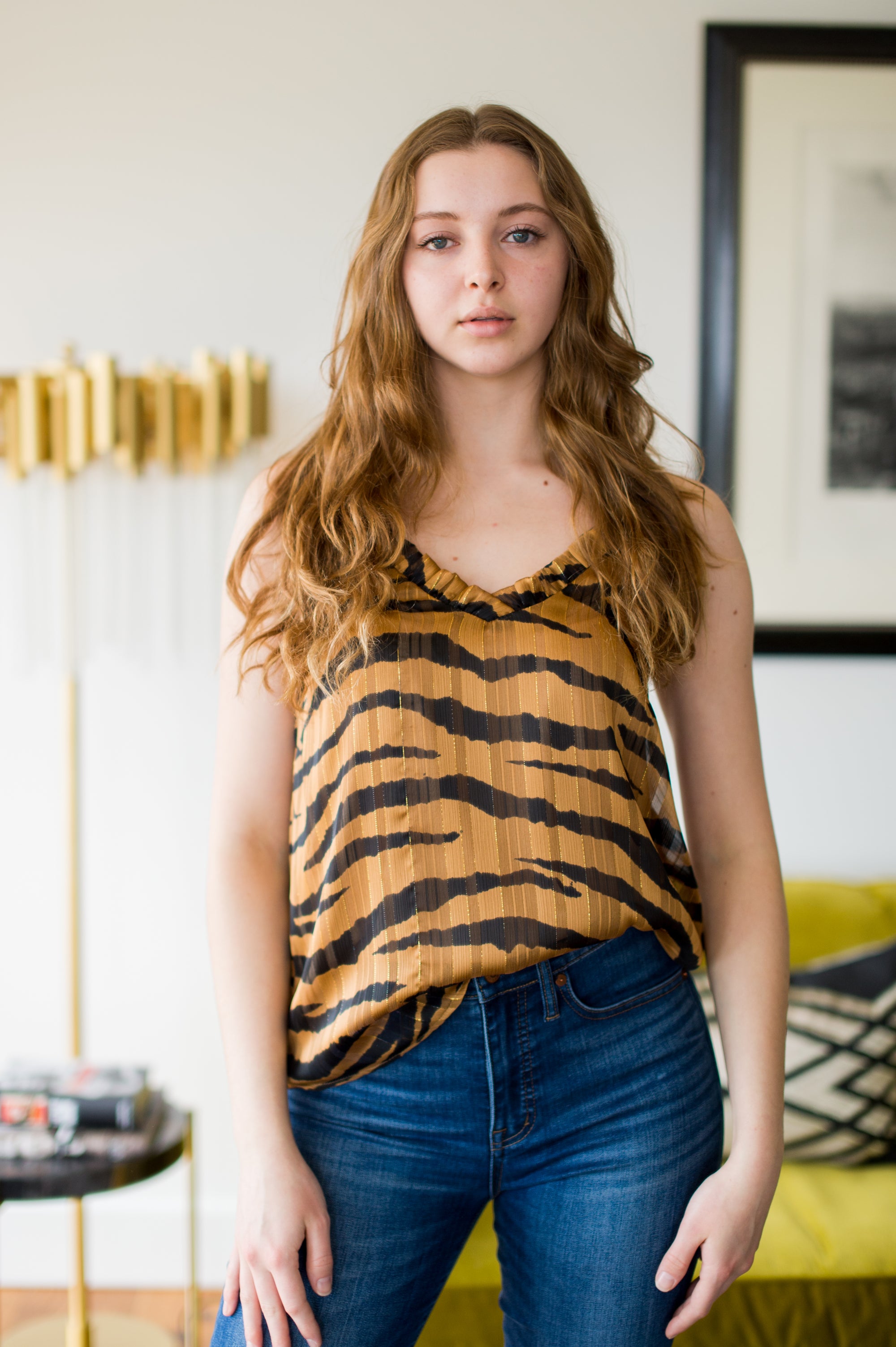 Ruffle Tiger Cami - The Flaunt
