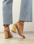 Helena Raffia Heeled Sandal - The Flaunt