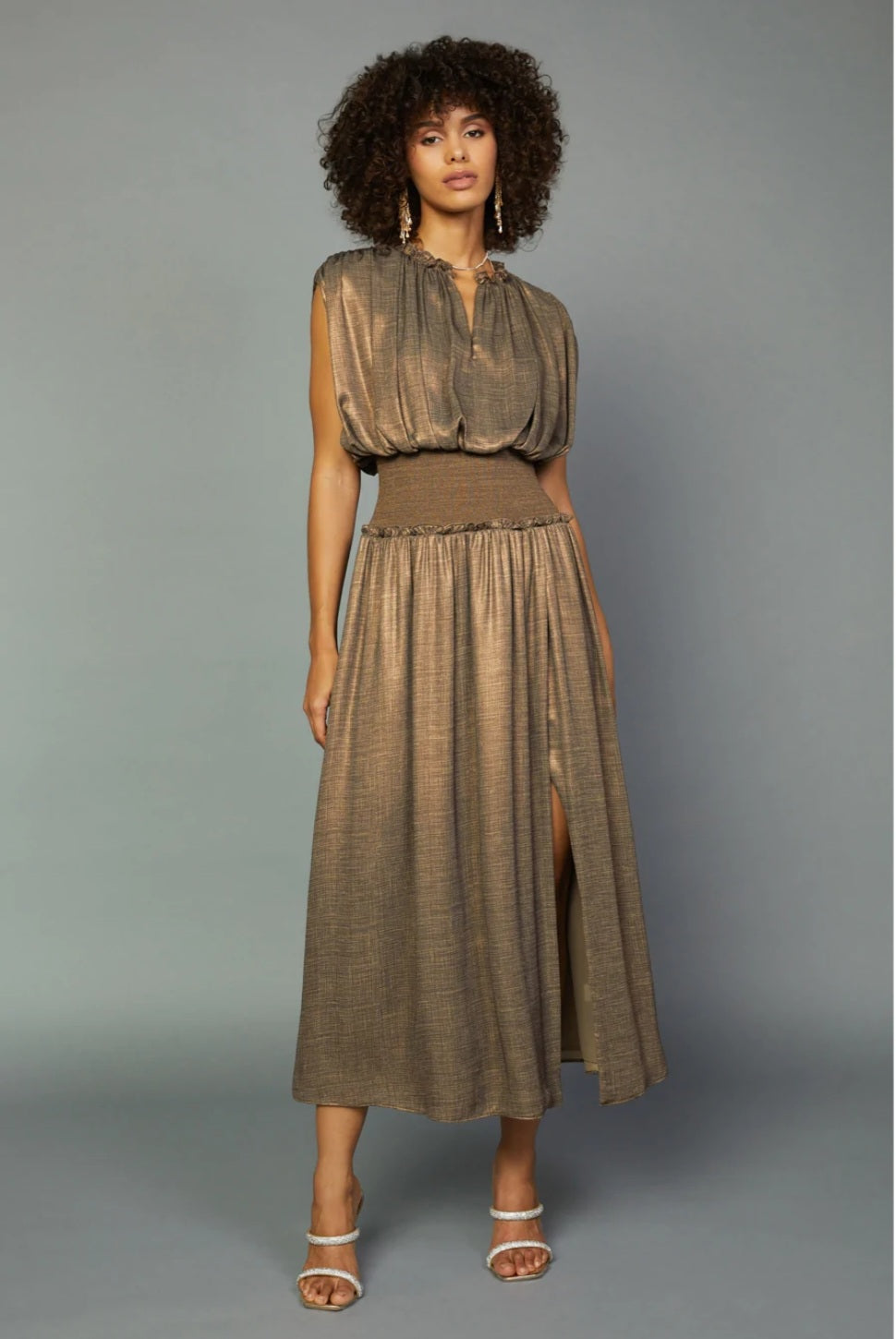 Bronze Goddess Dress - The Flaunt