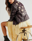 Black Cherry Leather Jacket - The Flaunt