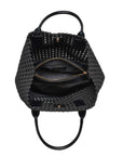 Solstice Medium Hand Woven Knot Tote Black