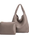 Johanna Recycled Vegan Shoulder Bag Gray