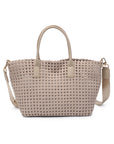 Solstice Medium  Hand Woven Knot Tote Nude