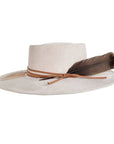 Taini Gambler Crown Hat by Petra Savage Beige