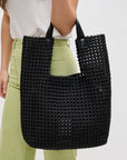 Zenith Hand Woven Knot Tote Black