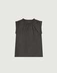 Charcoal Leopard Sleeveless Blouse