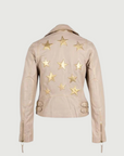 Christy Leather Jacket Stone