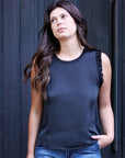 Current Air Classic Black Sleeveless Blouse