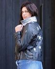 Christy Leather Jacket Black