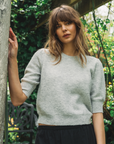 Gentle Fawn Marisol Short Sleeve Sweater Heather Grey
