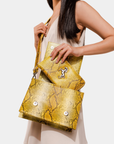 Tentroya Flap Bag Yellow Python