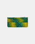 Tentroya Slim Wallet Embossed Green Python