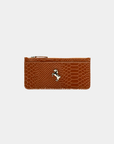 Tentroya Slim Wallet Embossed Cinnamon Croc