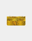 Tentroya Slim Wallet Embossed Yellow Python