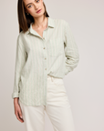 Dominique Striped Button Up Shirt by Gentle Fawn