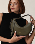 AALLYN Elara Convertible Leather Bag Olive