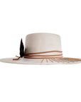 Taini Gambler Crown Hat by Petra Savage Beige