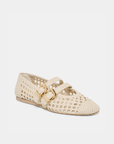Baylee woven ballet flats by Dolce Vita in crème with braided texture and double strap design.