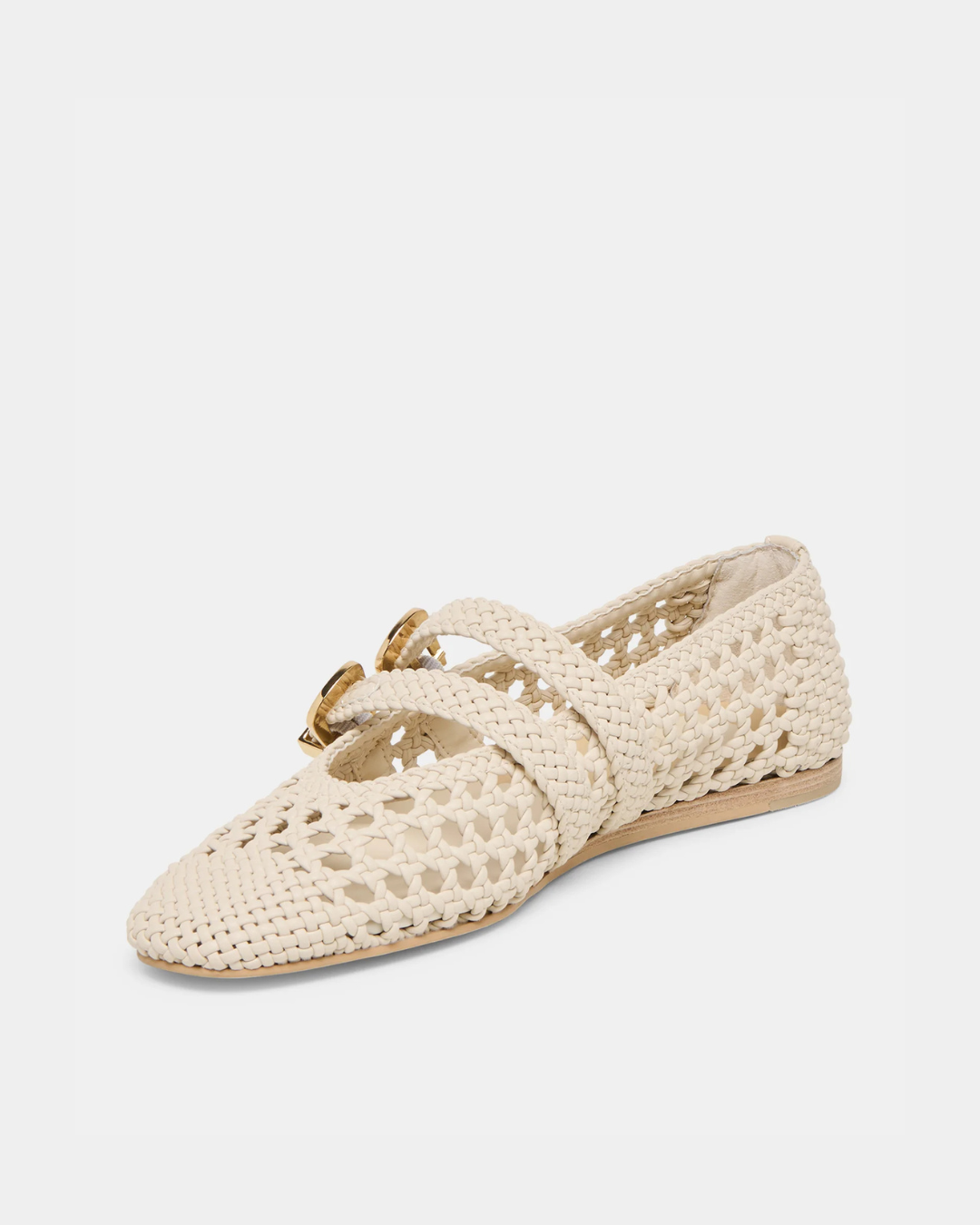 Women’s Baylee ballet flats by Dolce Vita crafted with a braided woven finish in crème.