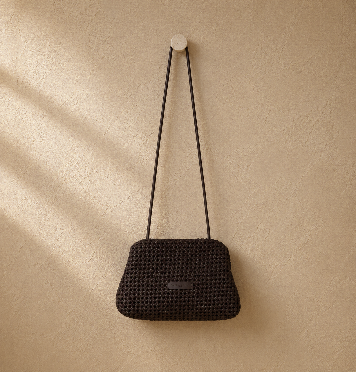 Daniella Lehavi Vivian Maxi Convertible Clutch Chocolate Strap View