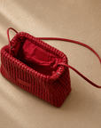 Daniella Lehavi Vivian Maxi Convertible Clutch Red Interior View