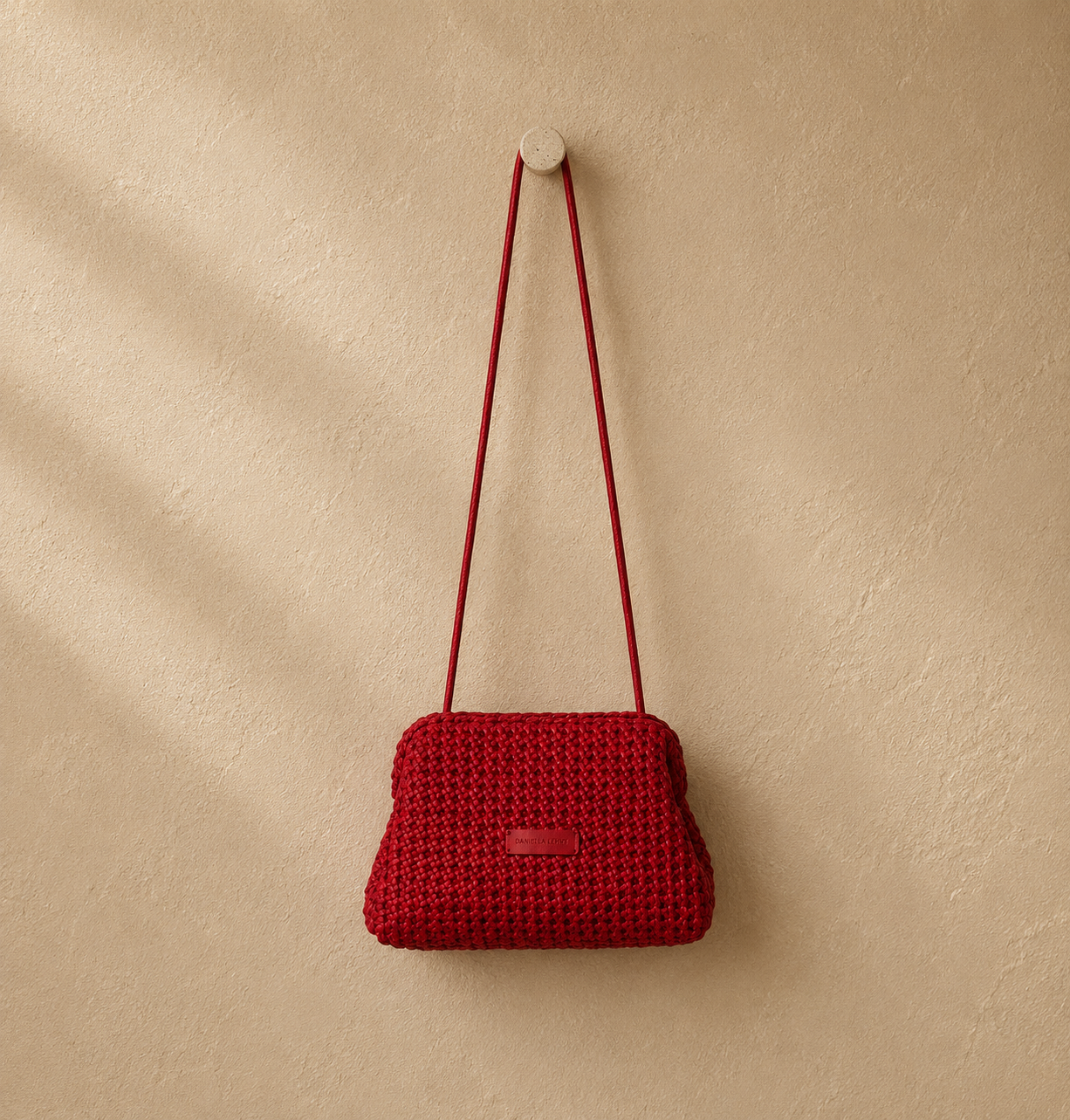 Daniella Lehavi Vivian Maxi Convertible Clutch Red Strap View