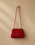 Daniella Lehavi Vivian Maxi Convertible Clutch Red Strap View