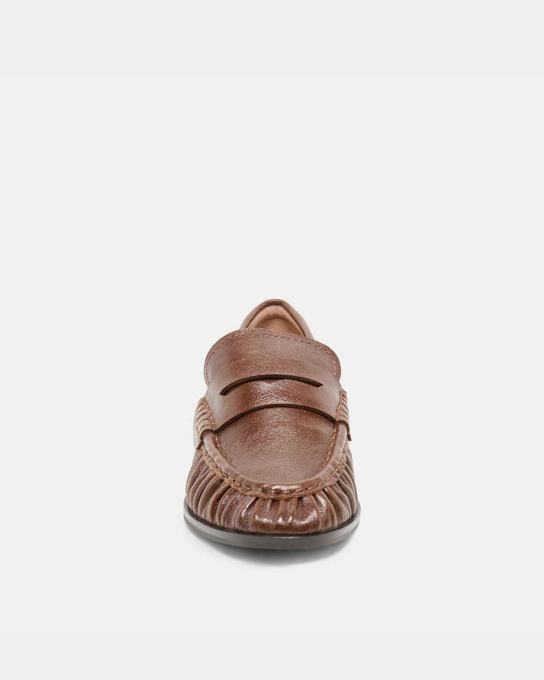 Front view of the Dolce Vita Baxen leather loafer in Russet