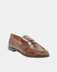 Dolce Vita Baxen leather loafer in Russet, angled front view