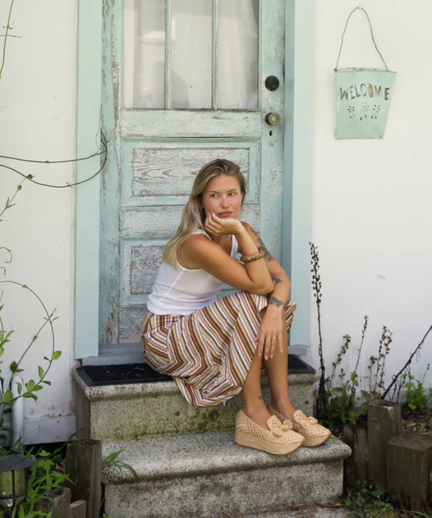 Jaka espadrille wedge by Dolce Vita featuring woven raffia and a classic espadrille sole.