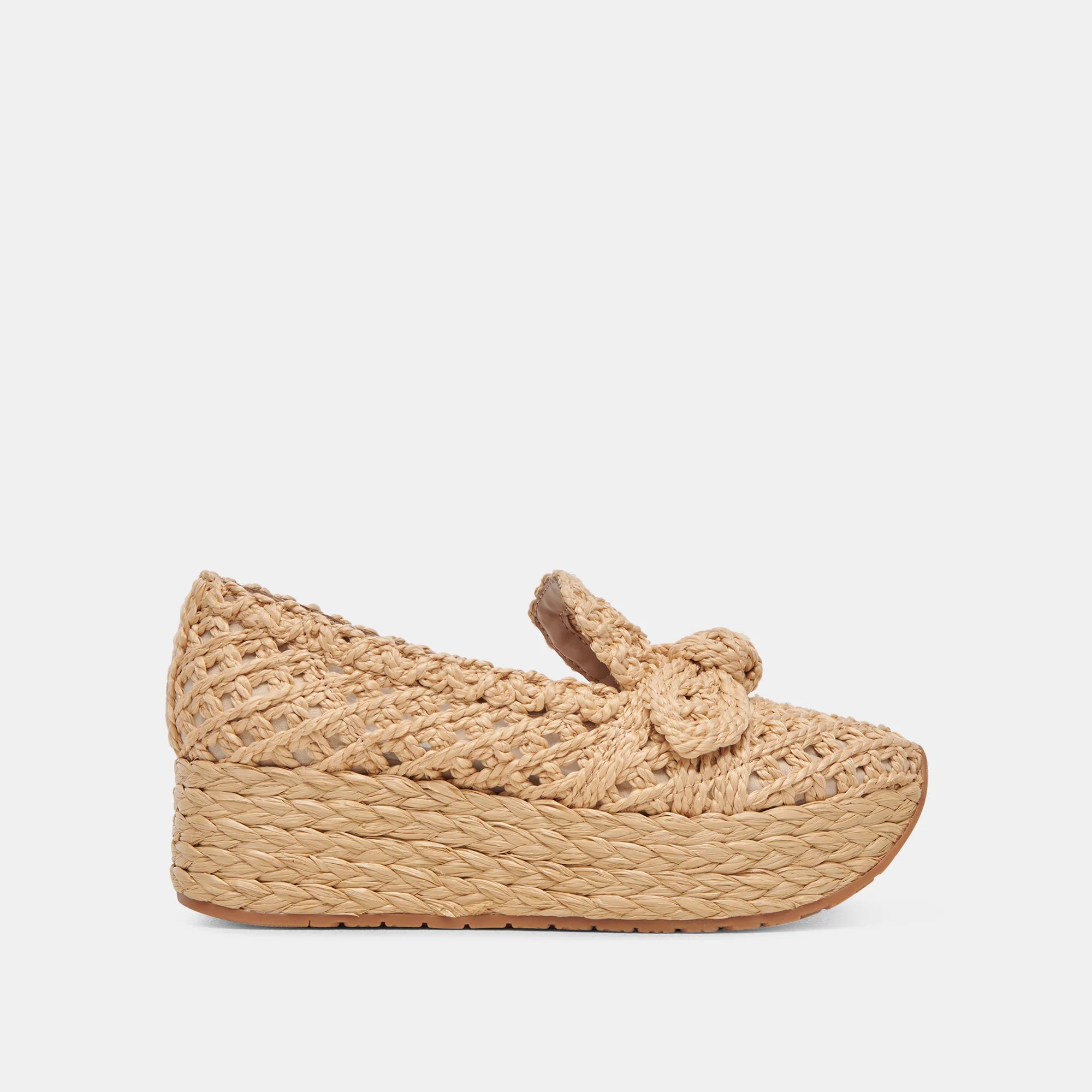 Jaka espadrille wedge by Dolce Vita featuring woven raffia and a classic espadrille sole.