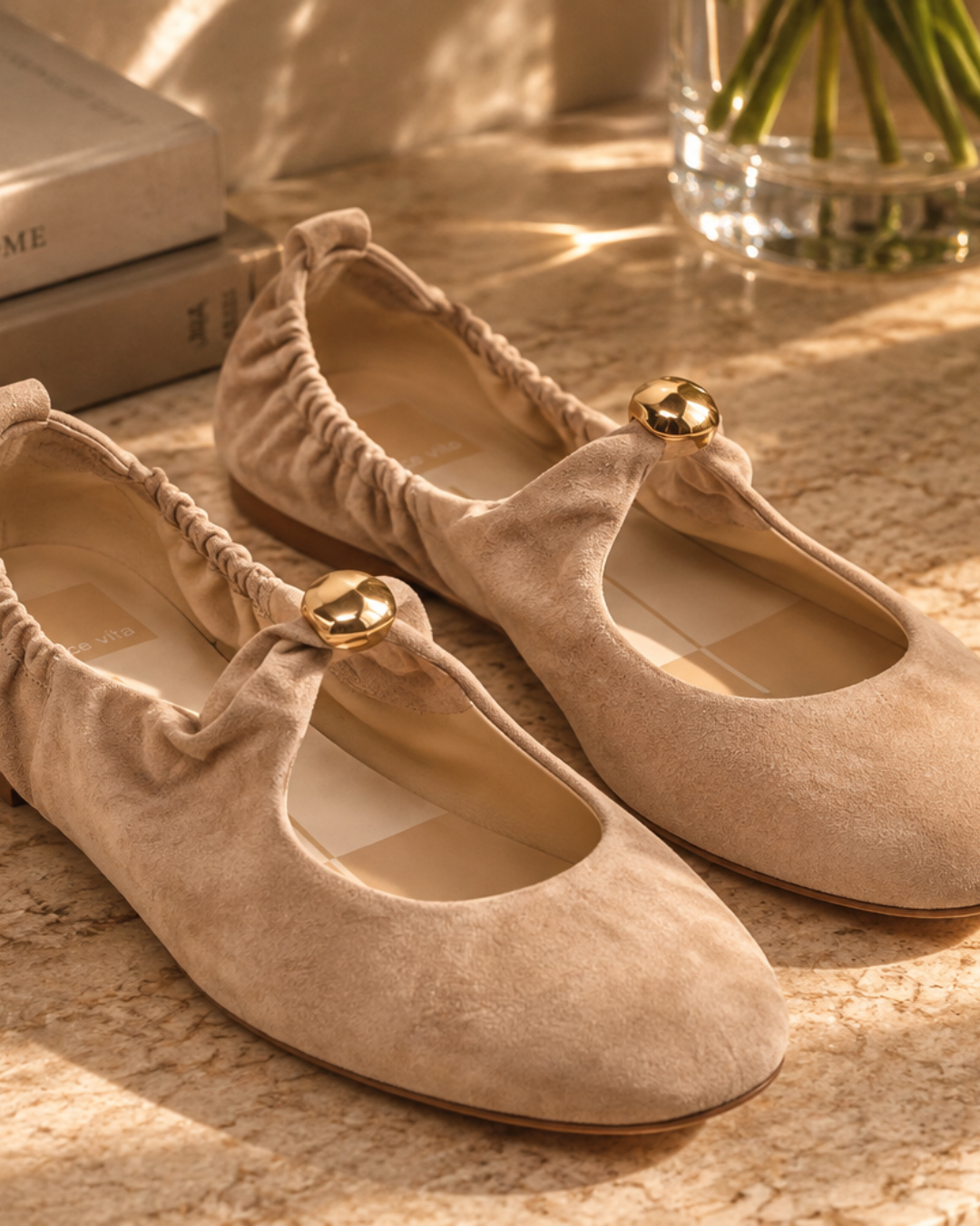 Dolce Vita Suede Cornel Ballet Flats Camel