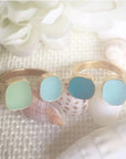 Handcrafted double seaglass ring with organic coastal inspiration lifestyle image