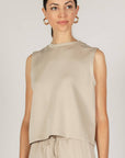 Butter Modal Sleeveless Top Taupe