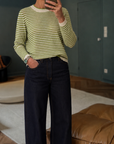 BAYEAS High-Rise Wide-Leg Rolle Jeans