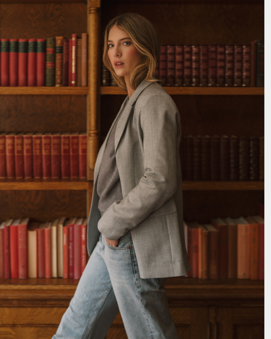 Gentle Fawn Jeanie Blazer styled over women’s top