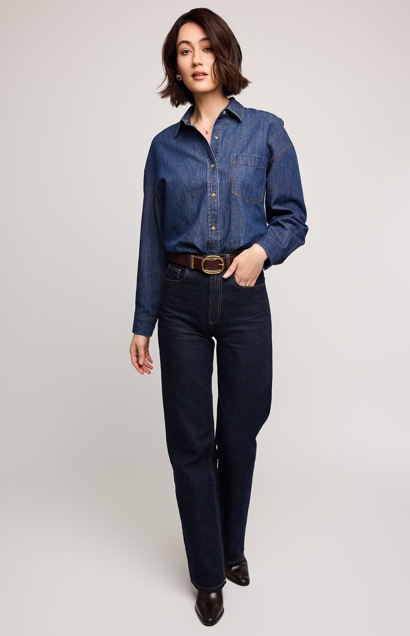 Gentle Fawn Whitney Shirt styled with pants