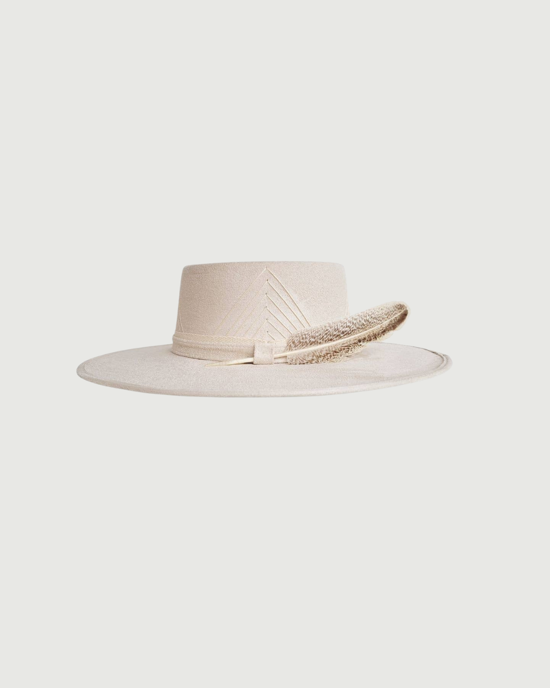 Side angle of the women’s statement fedora.