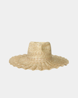 The Nalu wide brim straw hat in natural features a rancher crown and softly wavy brim for effortless summer sun protection.