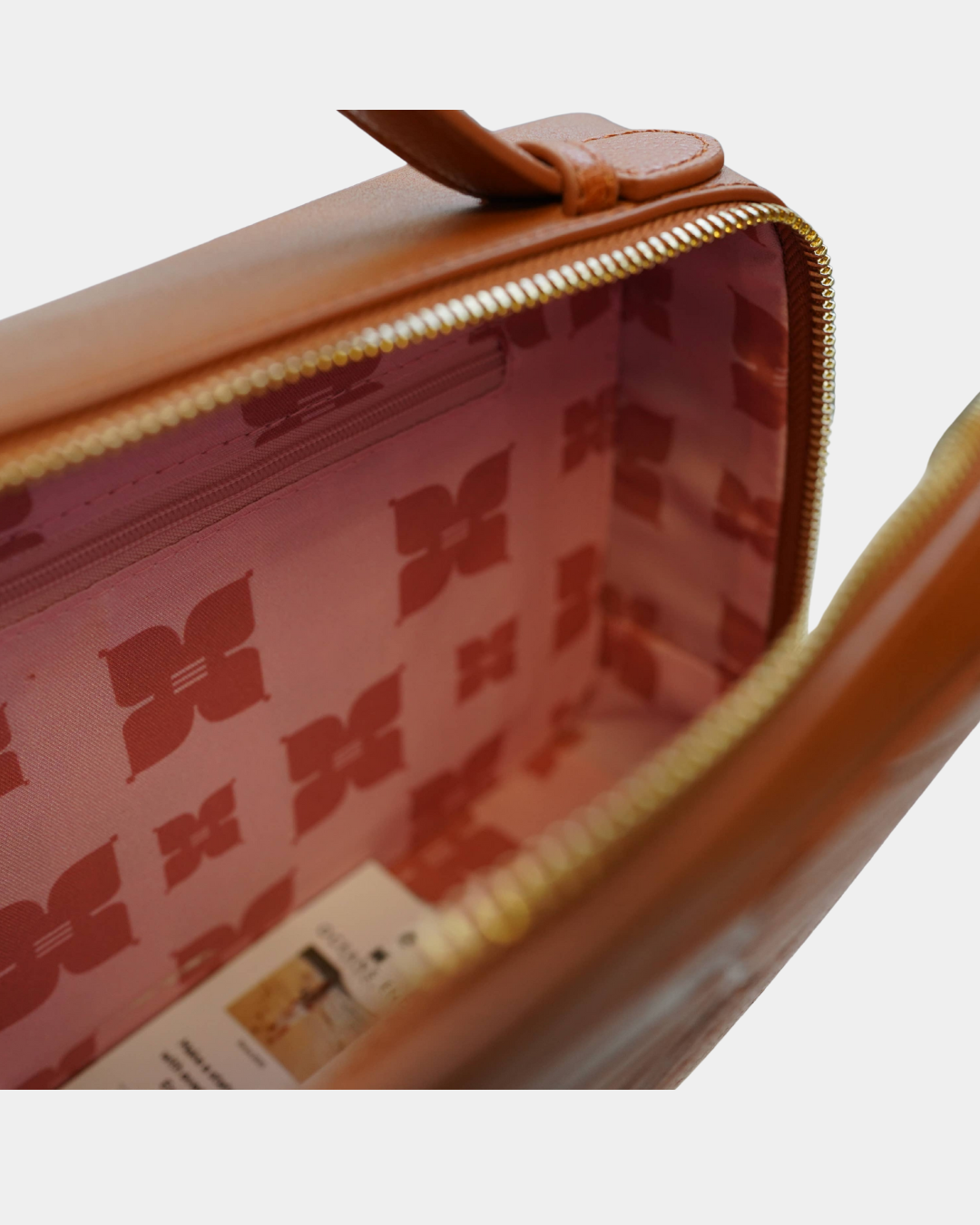 Oceans End Chanelle Crème handbag in vegan leather with embossed hibiscus design