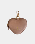 Oceans End blush heart pouch showing structured design and zipper detail