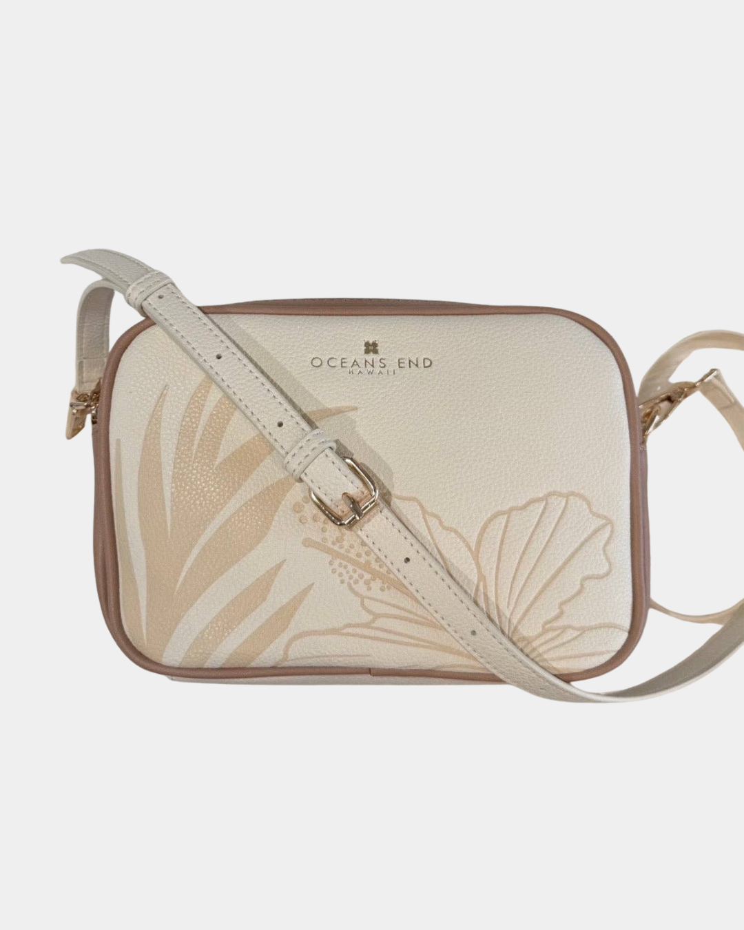 Oceans End Justine crossbody bag cream close-up detail